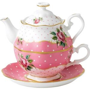 NWT Royal Albert Cheeky Pink Vintage Tea For One